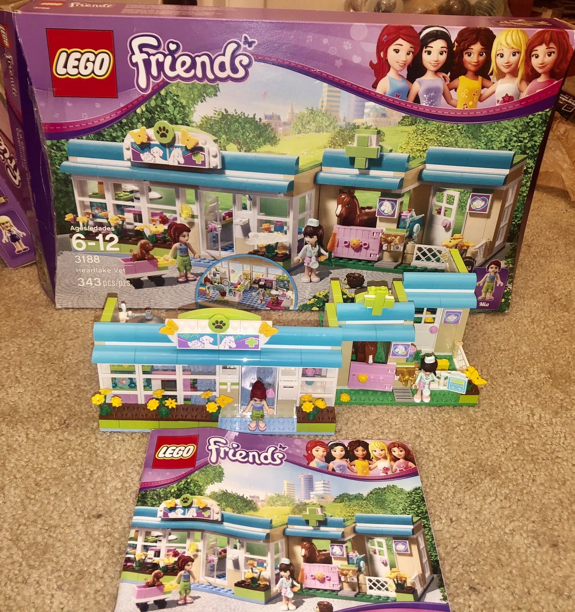 LOT OF 7 VINTAGE LEGO FRIENDS SETS 3188 41100 41097 41015 41005