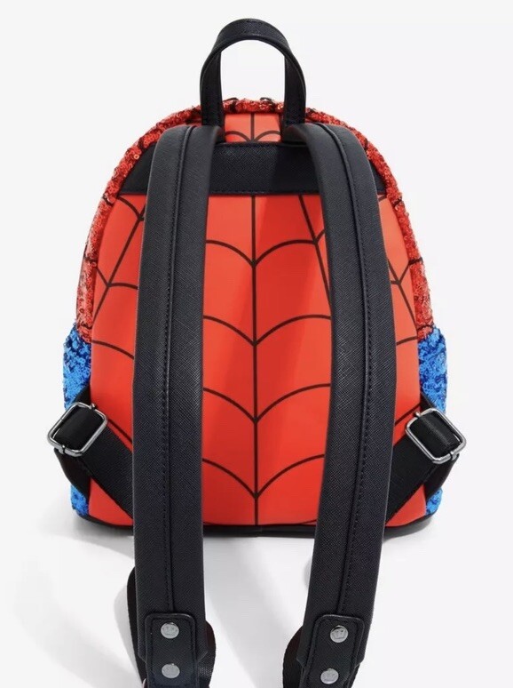 Loungefly Marvel Spider-Man Sequin Figural Mini Backpack  display picture 2
