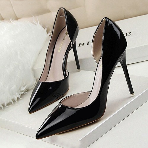 Mujer Zapatillas Moda Zapatos de Tacón Aguja Fiesta Alto Piel Sintética  Fino | eBay
