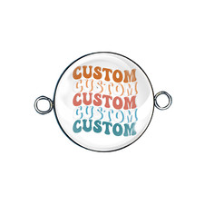 Custom Two-Eyelet Bracelet  Necklace Charms, Memorial Keepsake Charms