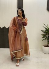 New Launching Chinnon Silk Top And Palazzo With Dupatta For Designer Reception