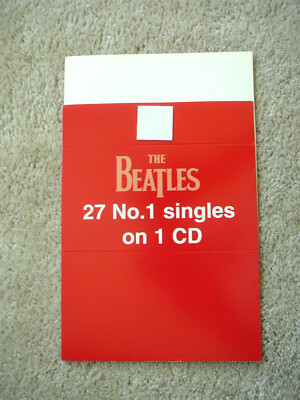 THE BEATLES #1 - CD 27 TOP SINGLES NOVEMBER 2000 - UNFOLDED TABLE