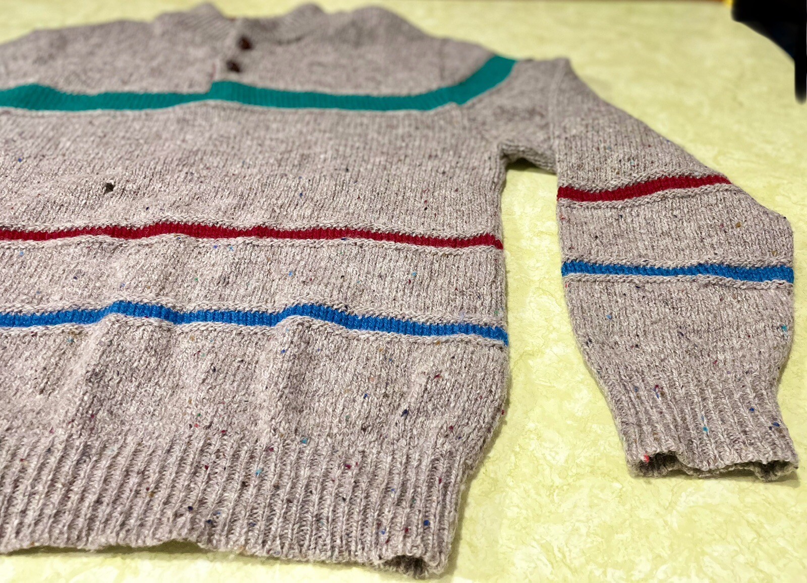 Vintage Pendleton Pull Over 2 Button Sweater 100%… - image 2