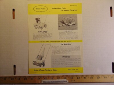 Vintage Professional Tools For Modern Turfgrass Brochure West Point Products