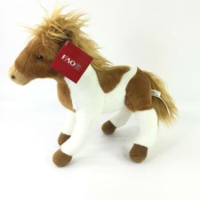 FAO Schwarz Plush Mother Horse ONLY Brown-White BRAND NEW