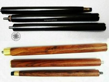 Set Of 2 Black / Brown 3 Fold Vintage Only Wooden Shaft Walking Stick For Gift