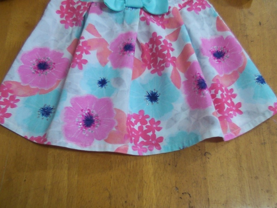 Gymboree Baby Girl Enchanted Winter Floral Fine Wale Corduroy Dress Sz