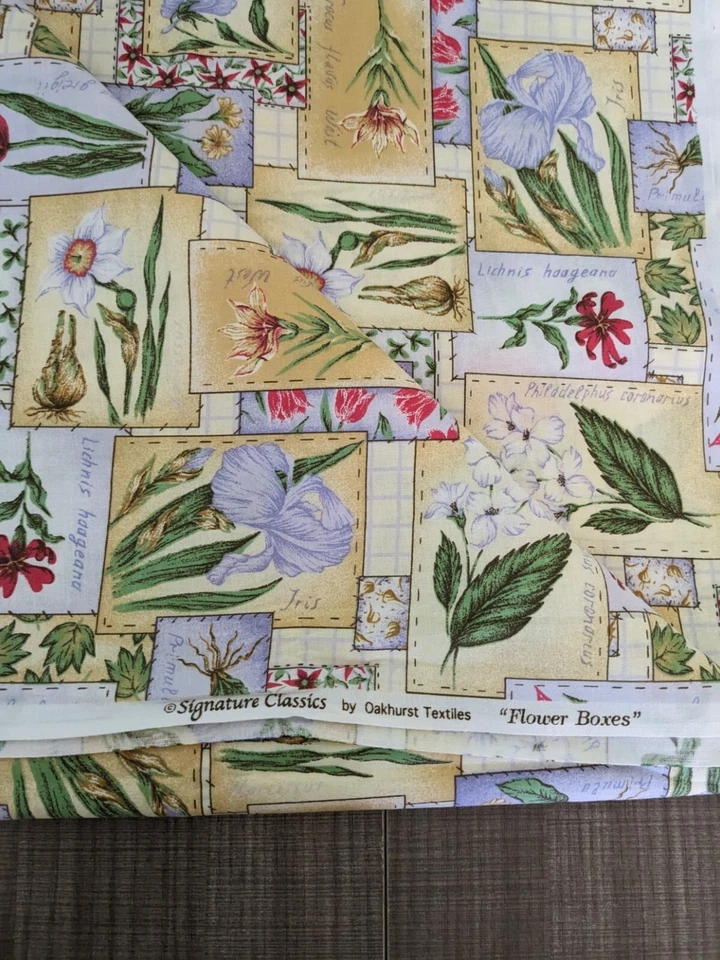 Signature Classics by Oakhurst Textiles "Flower Boxes" Cotton Fabric 47" x 42" - Image 4 of 4
