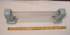 Glossy Azure Blue: Ceramic Towel Bar Brackets-Posts  24" pole, by Fairfacts Co.
