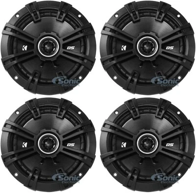 4) KICKER 43DSC6504 DSC650 6.5" 240W 4-Ohm 2-Way Car Coaxial Stereo Speakers