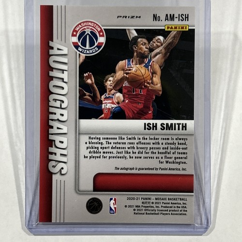 2020-21 MOSAIC AUTOGRAPH SILVER PRIZM WIZARDS ISH SMITH AUTO - Picture 2 of 2