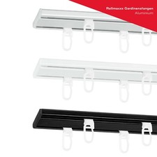 ALU Gardinenschienen Deckenschiene 2-läufig Weisse Matt Schwarz Silber TOP 