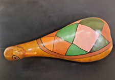Gourd-Hand Painted Bird Large Gourd Art Signed 1993 Boho