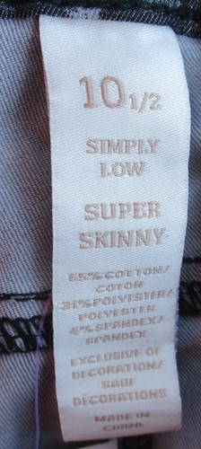Girls Justice Premium Jeans Simply Low Super Skinny Size 8 SHINY NWT - Picture 8 of 10