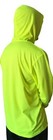 Hi-Vis Lime-Green Long Sleeve Safety Shirt w/ Hoodie, Size: Large