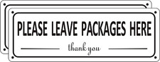 Please Leave Packages Here Sign Metal 2 Pack Package Delivery Sign Instructio