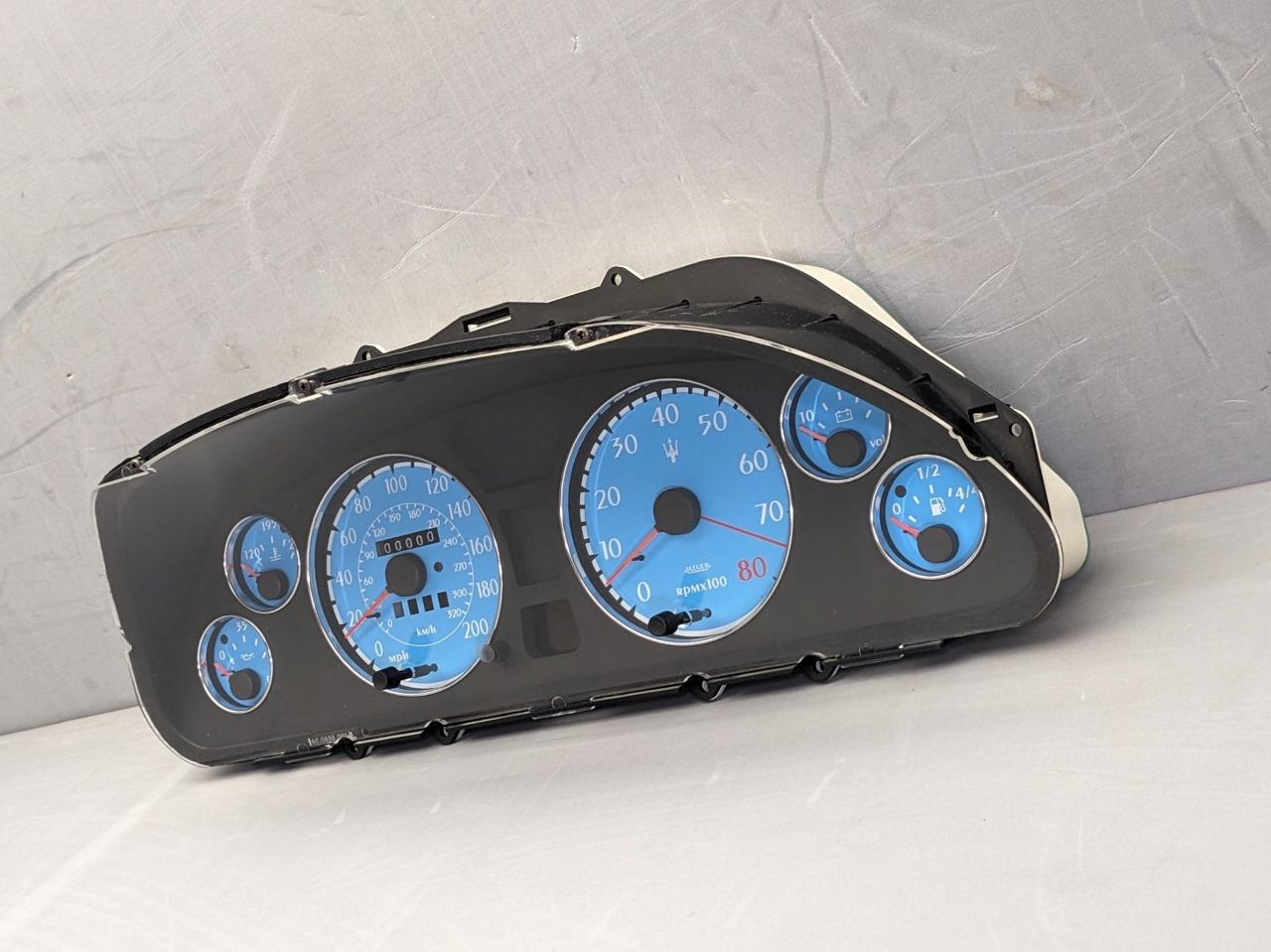 Maserati M128 Couple Spyder Instrument cluster blue face 202858