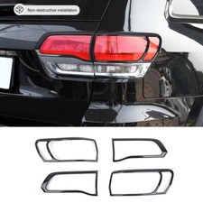Black Rear Tail Light Lamp Cover Trim For Jeep Grand Cherokee 14-20 Accessories