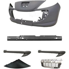 Set Stoßstange vorne grundiert +Träger+Zubehör für Peugeot 206+ Plus Bj. 09->>