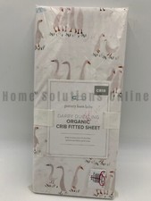 Pottery Barn Baby Darby Duckling Organic Percale Crib Fitted Sheet Multi 8962D