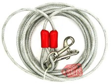 1/4" x 20 Ft XXL Dog Tie-Out Cable Heavy Duty Steel Wire Pet Leash up to 300 lbs