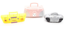 Barbie Accessory Handheld Portable Boombox Radio CD Miniature lot of 3 