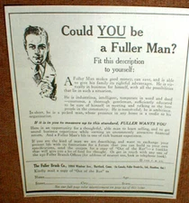 Fuller Brush Company Fuller Man November 1924 American Magazine Print Ad Vintage