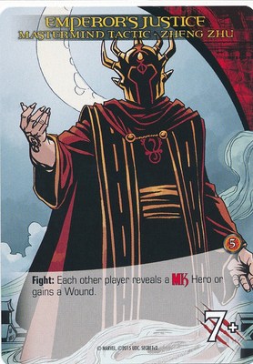 ZHENG ZHU Upper Deck Marvel Legendary MASTERMIND TACTIC EMPEROR'S JUSTICE