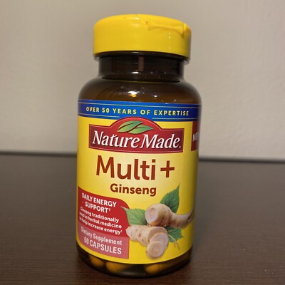 Nature Made Multi + Ginseng Multivitamin for Men & Women Daily (60 Capsules)