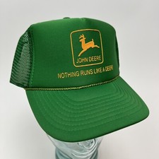 VTG John Deere Green Mesh Trucker Hat Rope 90s Snapback NWOT