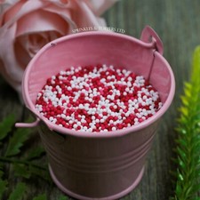Red and White 100s & 1000s Sprinkles Cupcake / Cake Decorations
