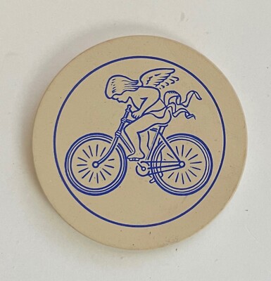 RARE c1905 Antique USPCC Playing Cards Cupid Bicycle Engraved Clay Poker Chip