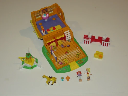 POLLY POCKET - ACTION PARK collection - PONY RIDE - 1998 BLUEBIRD - 98% COMPLETE