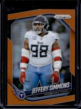 2025 Panini Prizm Jeffery Simmons Orange #/249 Titans