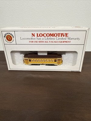 Bachmann 61098 N Scale Yellow Brill Market Street Trolley #36 LN/Box