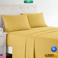 Clara Clark Bed Sheets Premier 1800 Series 4 Piece Bed Sheet Set Deep Pocket