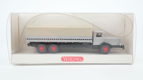 Camión plataforma Wiking H0 8430123 MB L10000 gris claro | Zustand: Gebraucht