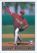 Curt Schilling, Phillies, 1999 Pacific Crown Collection Platinum Blue, #215