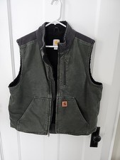 Carhartt Rn 14806 Duck Vest Green Bleck L