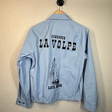 Vintage 70s Collegiate Pacific Jacket Blue Schooner La Volpe Santa Monica Men S