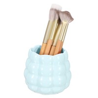 Keramischer Makeup-Pinselhalter FüR Desktop, Runder Stifthalter In Blau