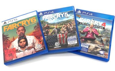 PS4 / PS5 - Far Cry Bundle - Far Cry 4 - Far Cry 5 - Far Cry 6 Konvolut / DHL