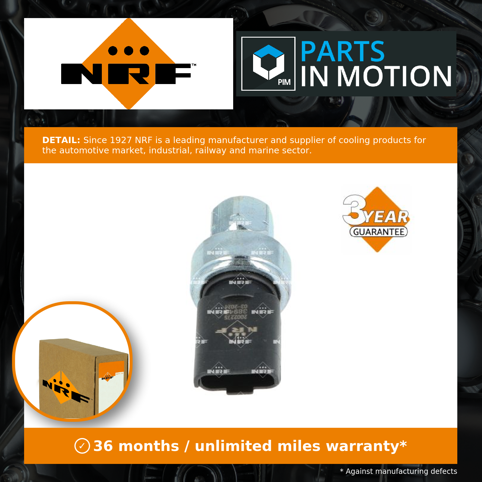 NRF 38948 Pressure Switch, air conditioning for CITROËN,DS,FIAT,LANCIA,PEUGEOT - Image 15