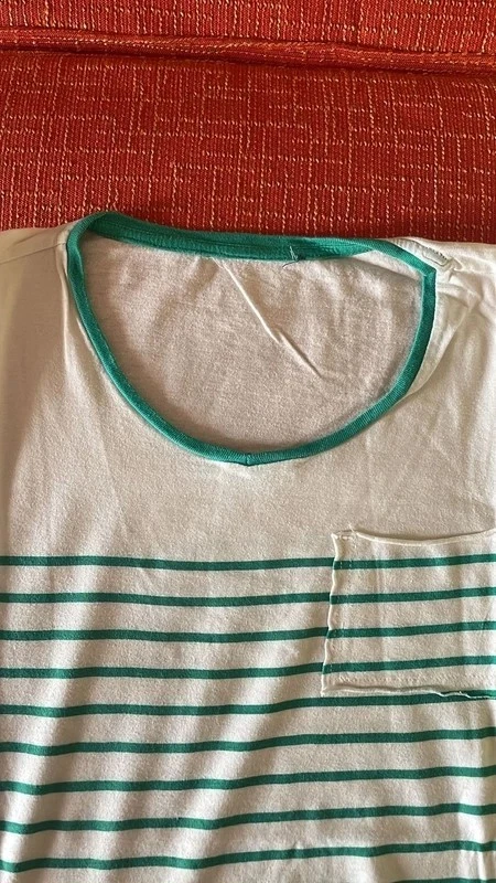 T-shirt Mango maglietta camiseta uomo saldi cotone bianco verde tg S - Imagen 2 de 4