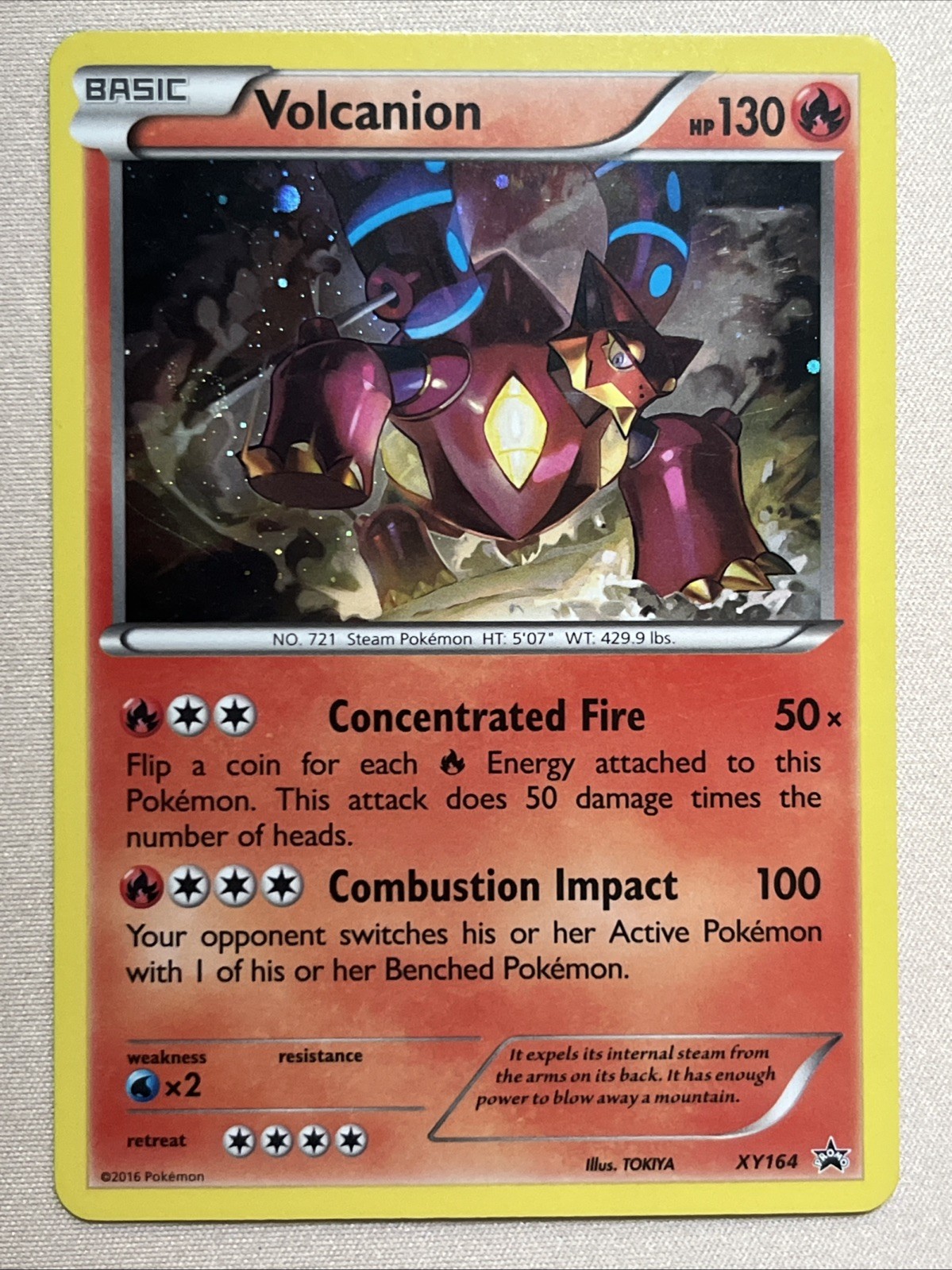 Pokemon Card - Volcanion - Mythical Holo Promo (XY164) XY Black Star Promos NM