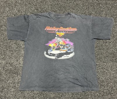 Vintage  Size XL Harley Davidson Cafe Las Vegas Biker T-Shirt Excellent Fade