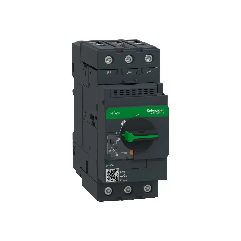Disjoncteur moteur gv3p 40a résistant aux surcharges pour sécuriser un compresseur d'atelier