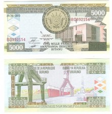 Burundi _ 5000 Francs 2013 UNC P. 48c Lemberg-Zp