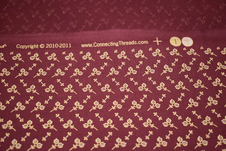 1 yard + 11" 100% cotton fabric CANTERBURY country essentials CONNECTING THREADS - Image 4 of 4