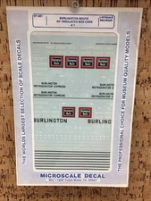 MICROSCALE DECALS HO Scale 87-481: Burlington Route 50’ Insulated Boxcars # 1